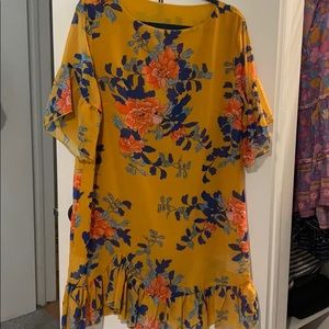 Large mustard yellow dress